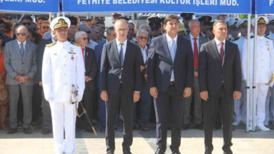 Fethiye’de Zafer Bayramı’nın 102. yılı törenlerle kutlandı