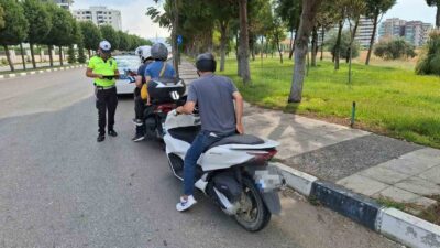 Manisa’da 35 motosiklet trafikten men edildi