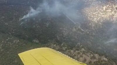 Manisa’daki orman yangınına müdahale devam ediyor