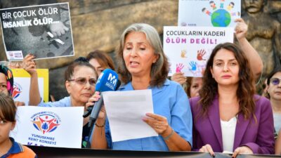 Manisalı kadınlardan ‘Çocukları çuvala sığdırmayın’ çağrısı