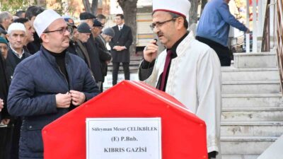 Kıbrıs Gazisi Çelikbilek, askeri törenle uğurlandı