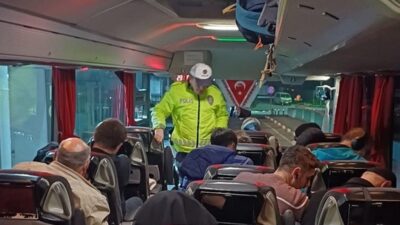 Otobüslerde emniyet kemeri denetimi