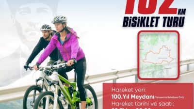 Cumhuriyetin 102. yaşına 102 kilometrelik bisiklet turu