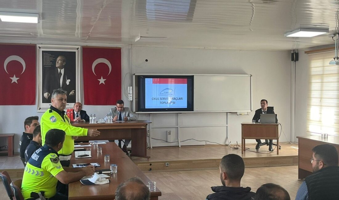 Sarıgöl’de okul servislerine yönelik toplantı Manisa’nın Sarıgöl ilçesinde özel