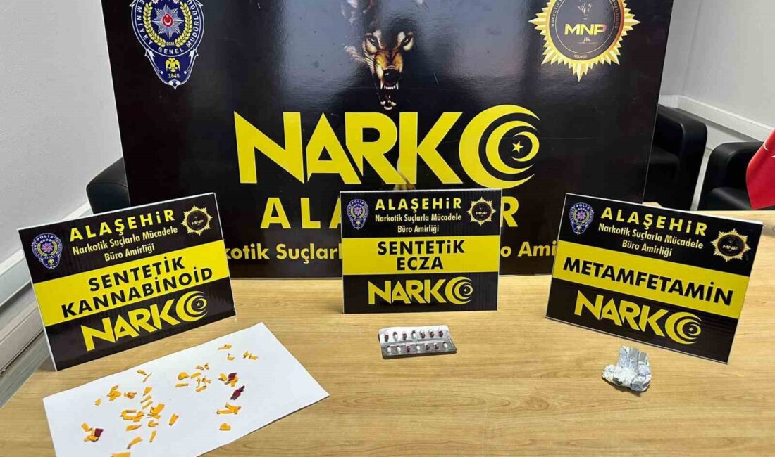Manisa’nın Alaşehir ilçesinde uyuşturucu