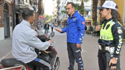 Emniyet ve zabıtadan ortak yaya yolu denetimi