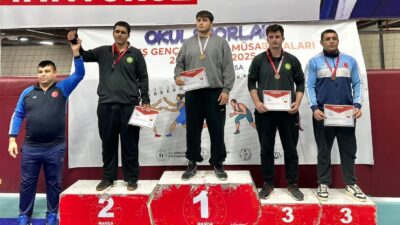 Manisa’da düzenlenen Okul Sporları Güreş