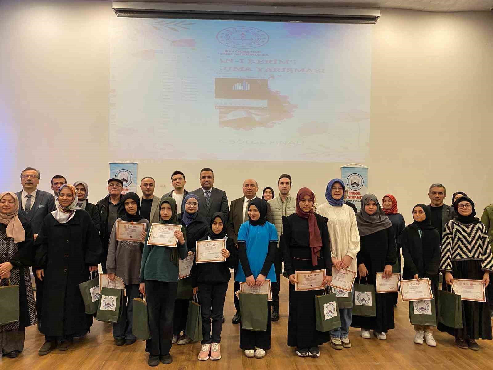 Sarıgöl’de “Genç Nida Kur’an-ı Kerim’i Güzel Okuma Yarışması” yapıldı