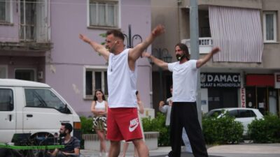 Sarıgöl’de düzenlenen müzikli spor etkinliği
