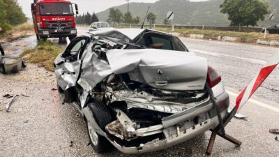 Manisa’nın Kula ilçesinde yağışlı hava